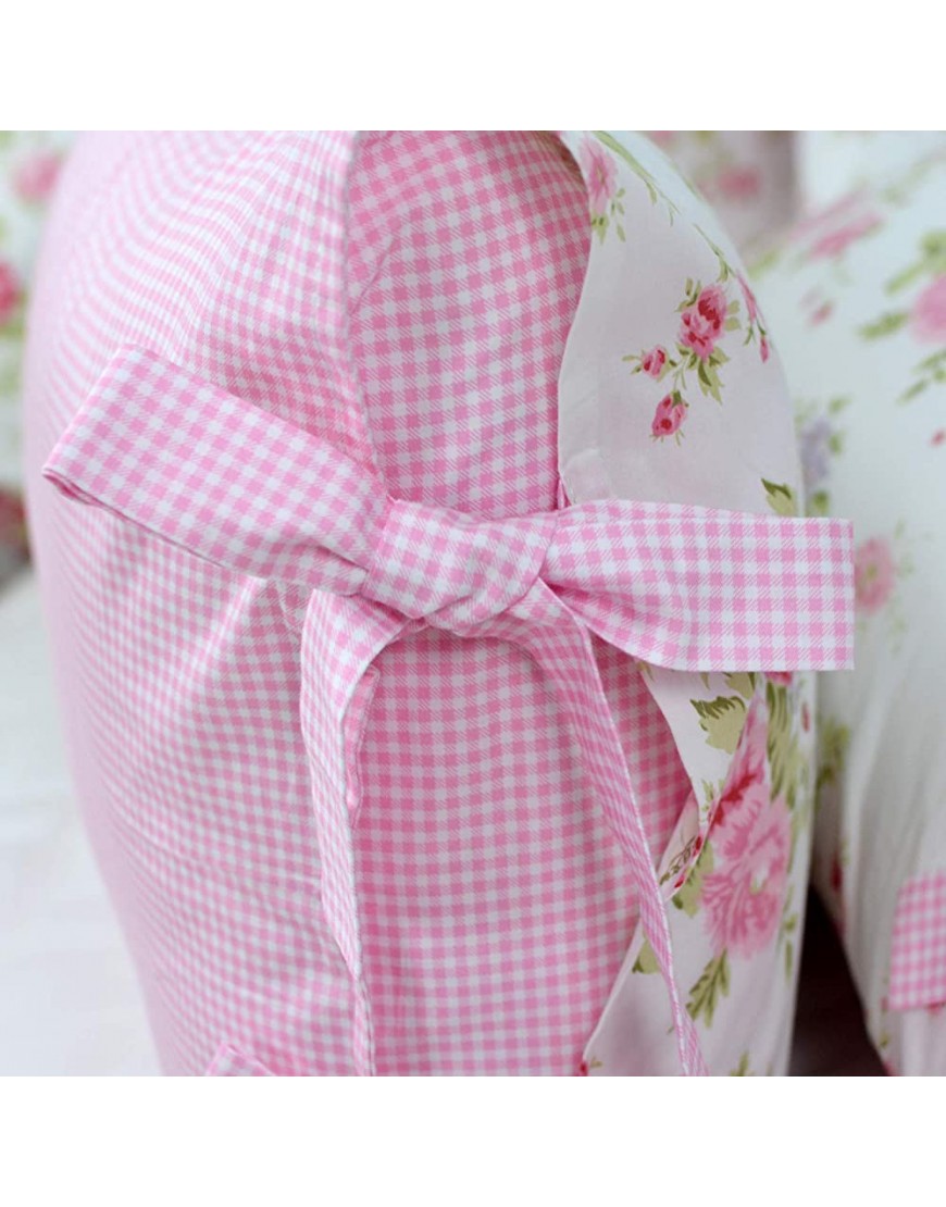 FADFAY Rose Floral Duvet Cover Set Pink Grid Cotton Girls Bedding with Hidden Zipper Closure 3 Pieces 1duvet Cover & 2pillowcases,Twin Size - BDTZBWW5Q