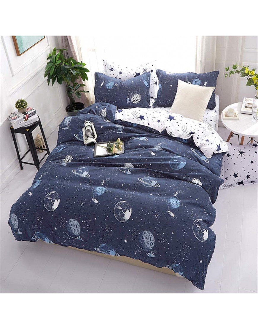 JQWUPUP Galaxy Space Bedding Twin Boy Microfiber Planet Boy Duvet Cover Twin Gift for Teens Kids Universe Duvet Cover Lightweight - BV66BB0WD