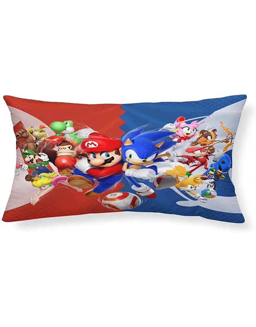 KY-LBY 3D Printed Sonics The Hedgehog Mario Bedding Sets Queen Size Cartoon Duvet Cover Set for Boys,1 Duvet Cover+2 Pillow Shams Queen-90 x90 in - BW20DLB53