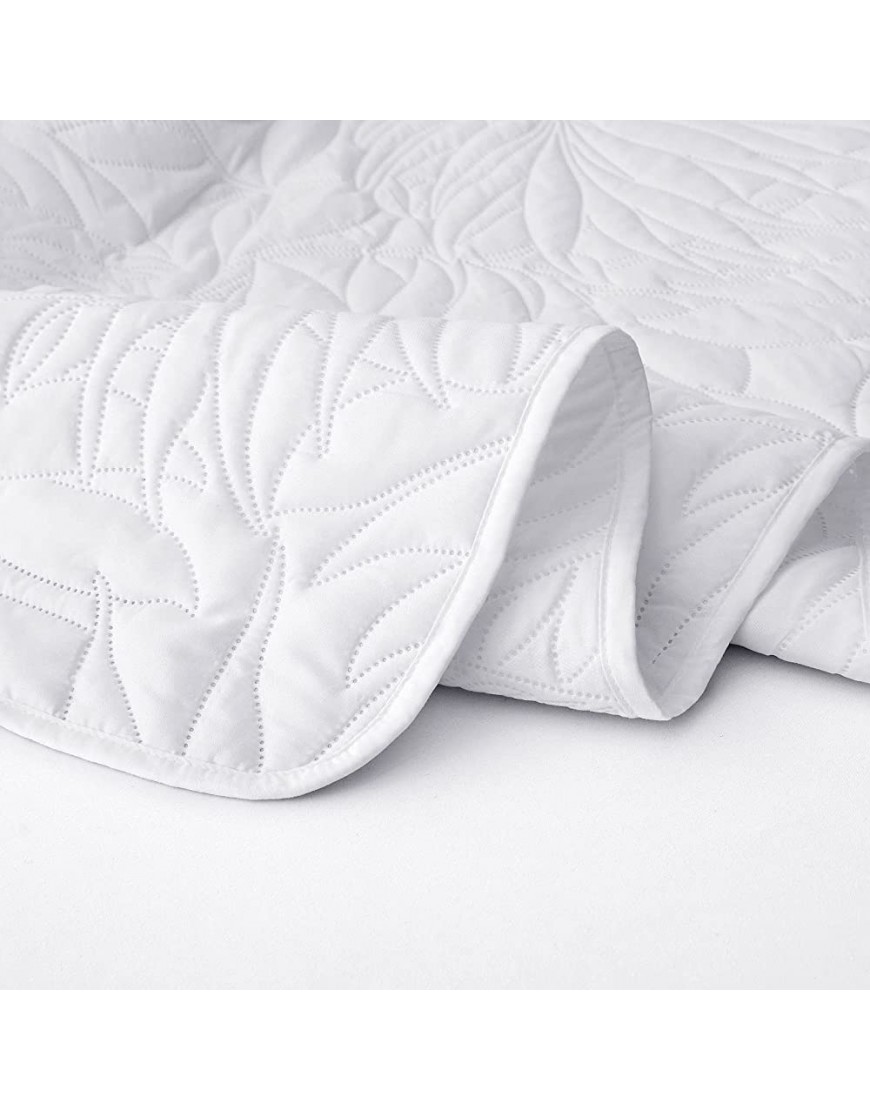 GRACELIFE Twin Quilt Set White Bedspread Coverlet 2 Pieces Ultrasonic Embossed Bedding Cover Soft Twin Lightweight Bed Coverlet for Kids with 1 Pillow Sham - BV9KKKML3