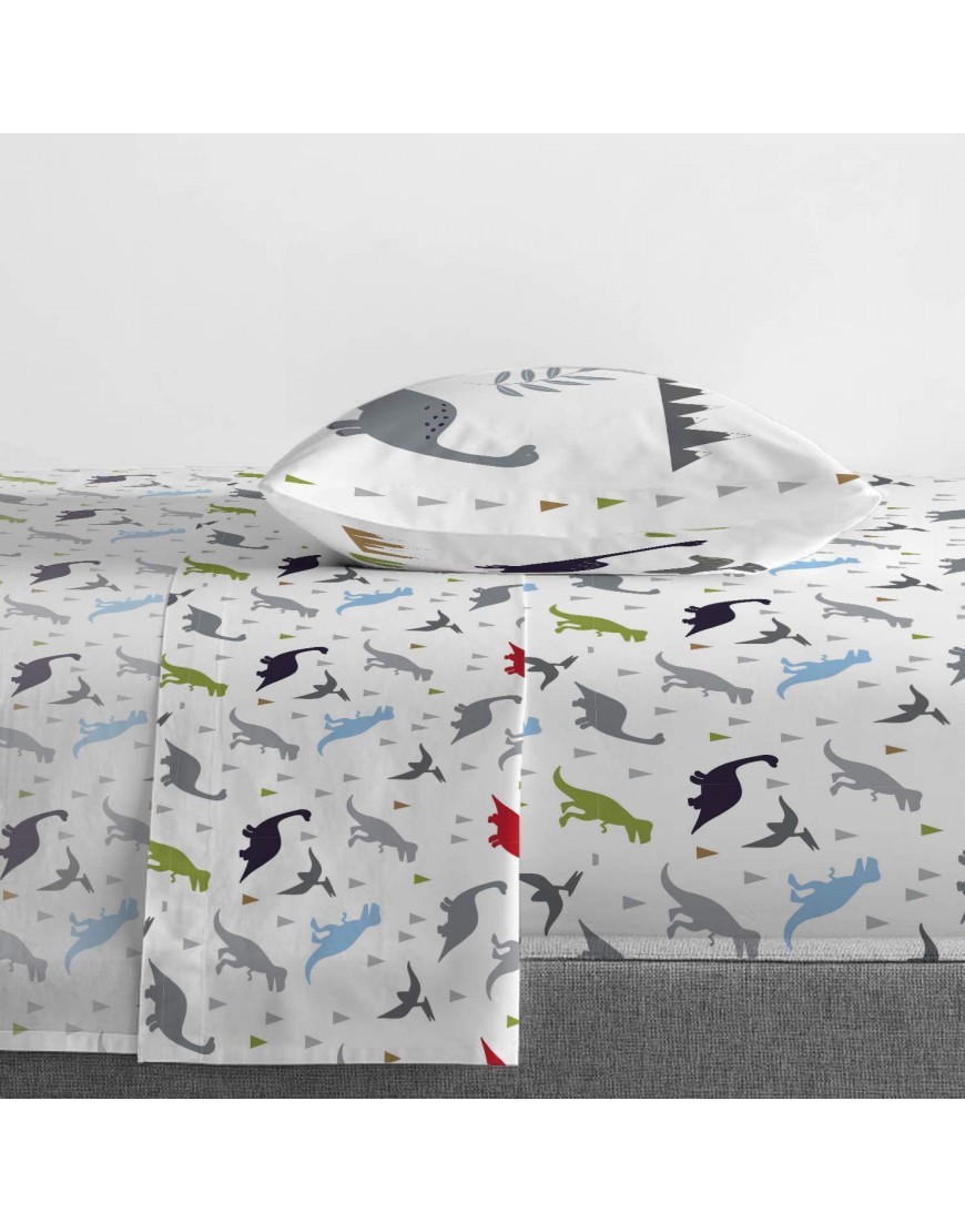 Jay Franco Trend Collector Dinosaur Roar 5 Piece Twin Bed Set Includes Comforter & Sheet Set Super Soft Fade Resistant Microfiber Bedding - BA7370EPL