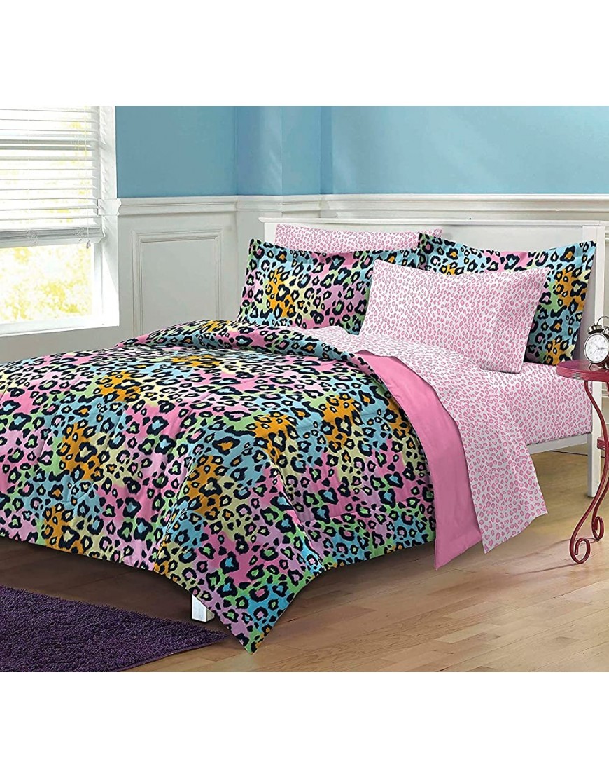 My Room Neon Leopard Ultra Soft Microfiber Girls Comforter Set Multi-Colored Twin Twin X-Large - BI8LMC53U