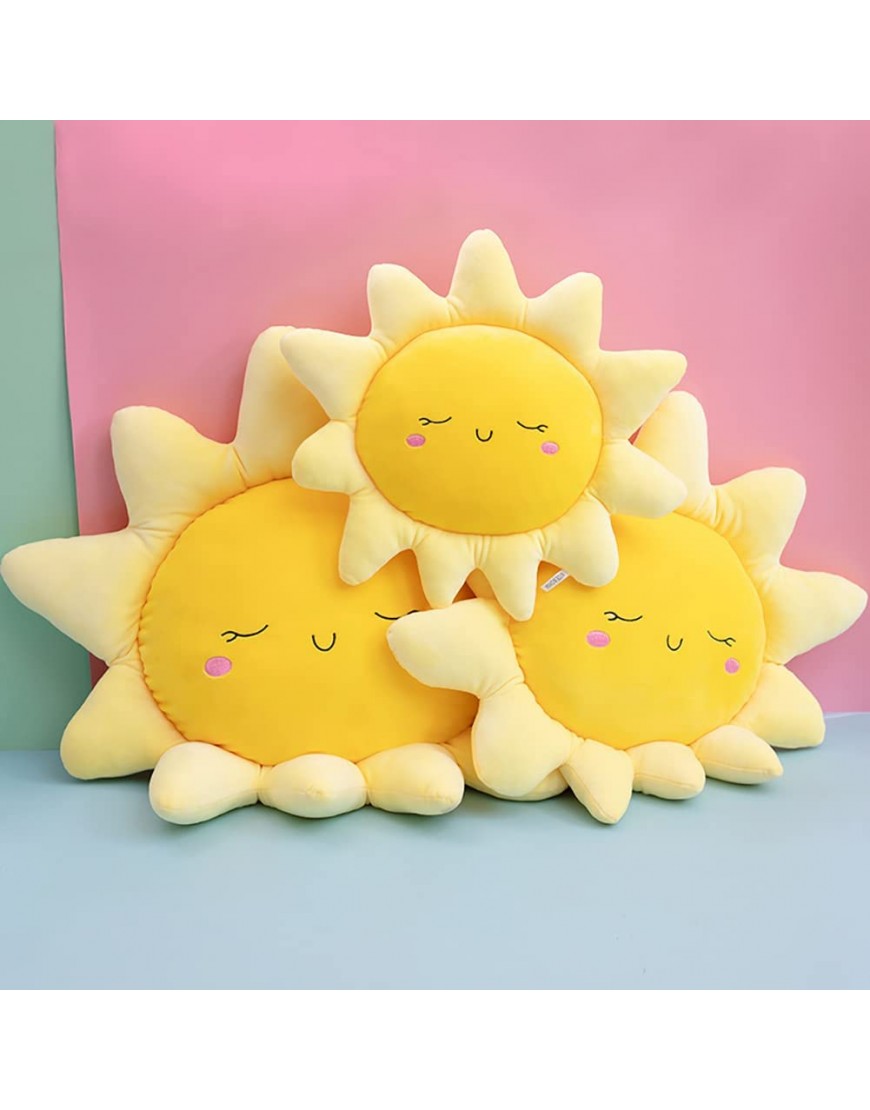 Cuddly Plush Sun Pillow Cloud Decorative Pillow for Bedroom Playroom Nursery Cute Photo Props Pillow-01 Sun,17.5 - BZQ23OM5J