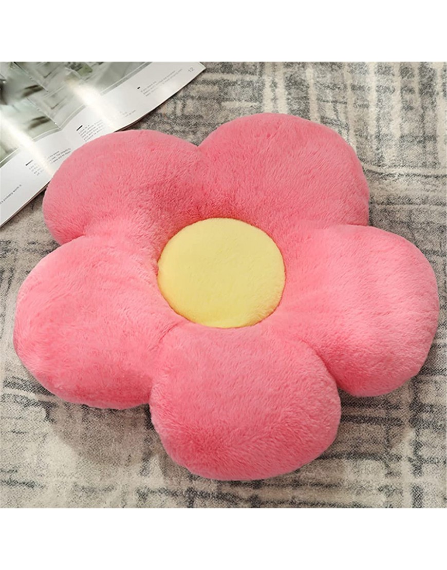 Cute Flower Cushion Funny Simple Cushion Plush Pillow Casual Comfort Pillow Office Living Room Bed Decoration Cushion 45cm*45cm Rose - BC8KLXAX9