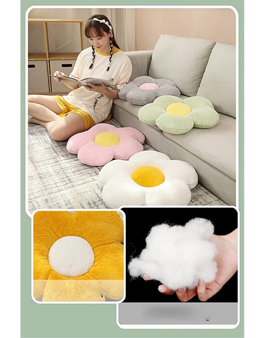 Cute Flower Cushion Funny Simple Cushion Plush Pillow Casual Comfort Pillow Office Living Room Bed Decoration Cushion 45cm*45cm Rose - BC8KLXAX9