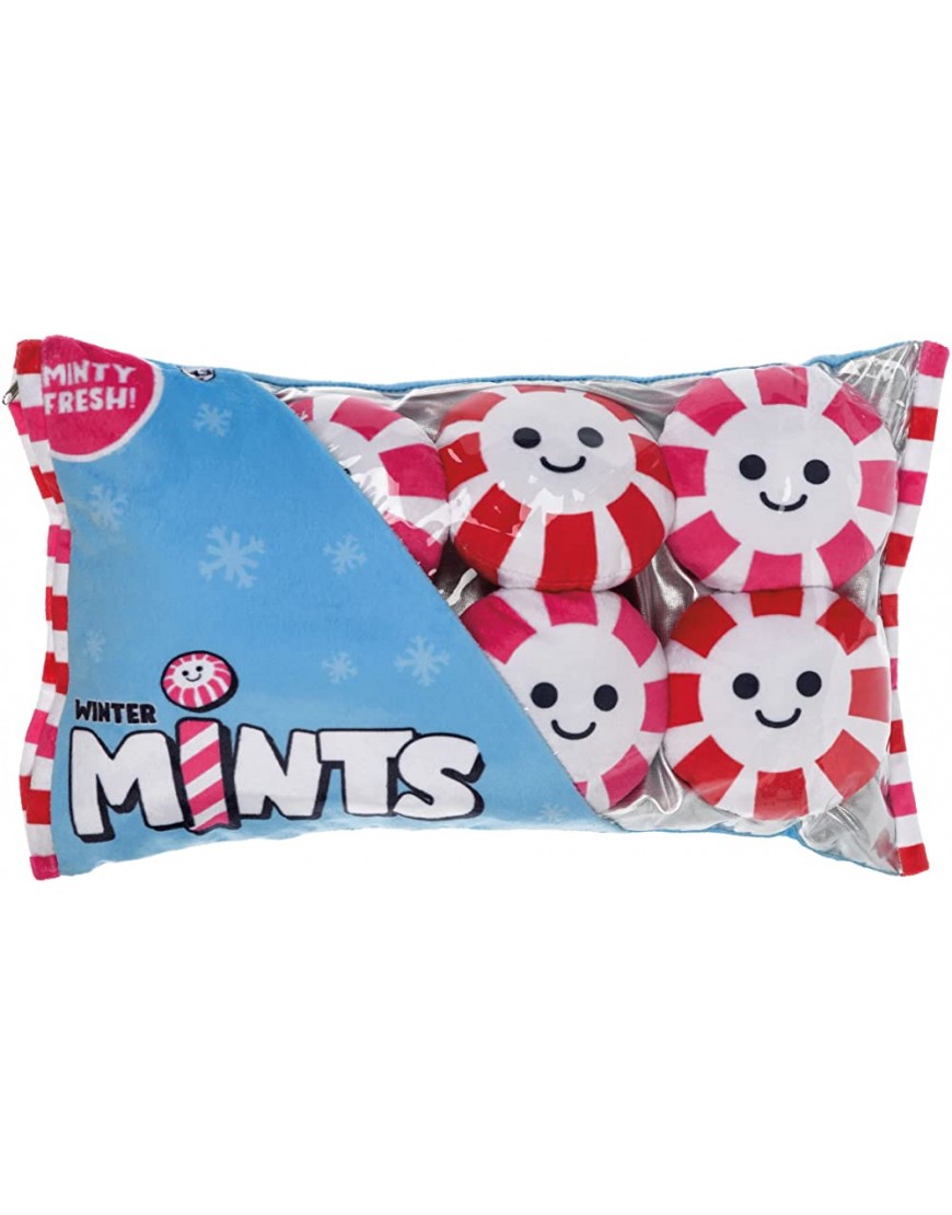 iscream Winter Mints 16 x 10 Holiday Fleece Play Pillow Set with Embroidered Accents - BJZDX1QPN
