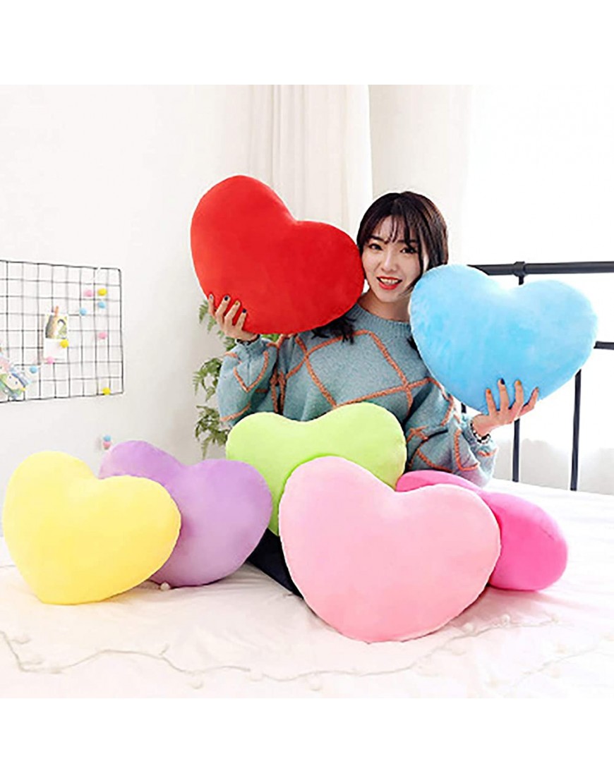 Kids Adult Cute Plush Heart Pillow Valentine's Day Throw Pillows Cushion Toy Gift Fit for Living Room Bed Room Dining Room Office and Sofa Cars Chairs Purple - B55BYXGYZ