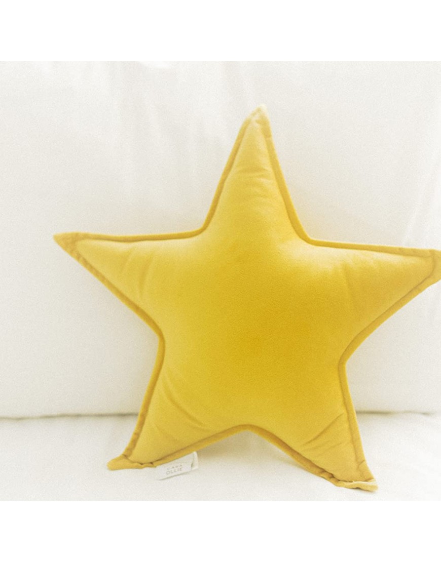 Velvet Pillows Star Pillow Decorative for Bed Pillow Bed for Kids Cute Pillows for Bedroom Fun Throw Pillows Star Plush Medium 15 x 15 Mustard Star - BHWTGJCDE