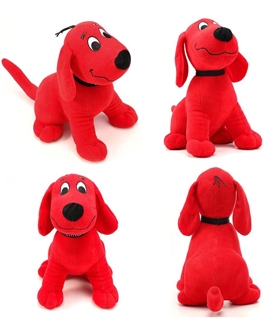 12 Inch Red Dog Plush Toy Stuffed Animals Big-Red Dog Plushie Doll Sitting Puppy Dog Pillow Kids Boys Girls Birthday Gift Educational Toy Red - BBMEFJTYK