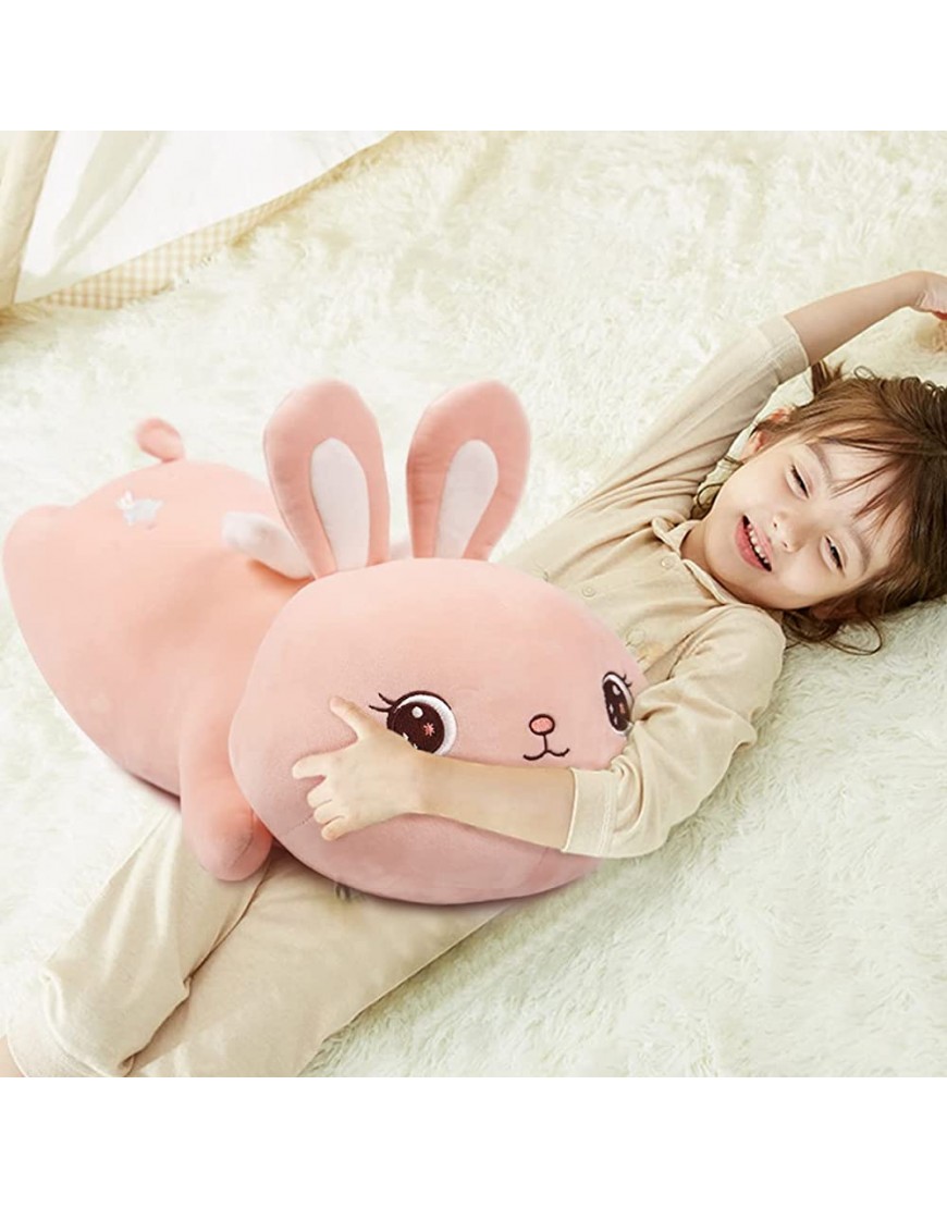 ARELUX 21.7 Pink Bunny Plush Stuffed Animal Pillow,Soft Hugging Pillow Bunny Plush Toys,Cute Rabbit Doll Throw Pillow with Wings,Easter Bunny Plush Gifts for Girls Kids Birthday - BVKV1JYN3