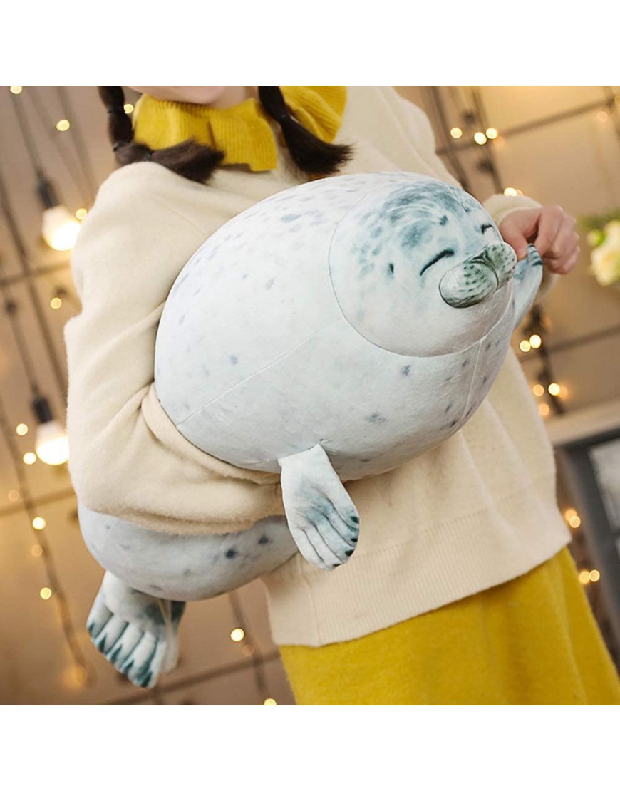 Cute Blob Seal Pillow Chubby Seal Plush Hug Pillow Soft Stuffed Animal Toy White 24 - BNGICAARV