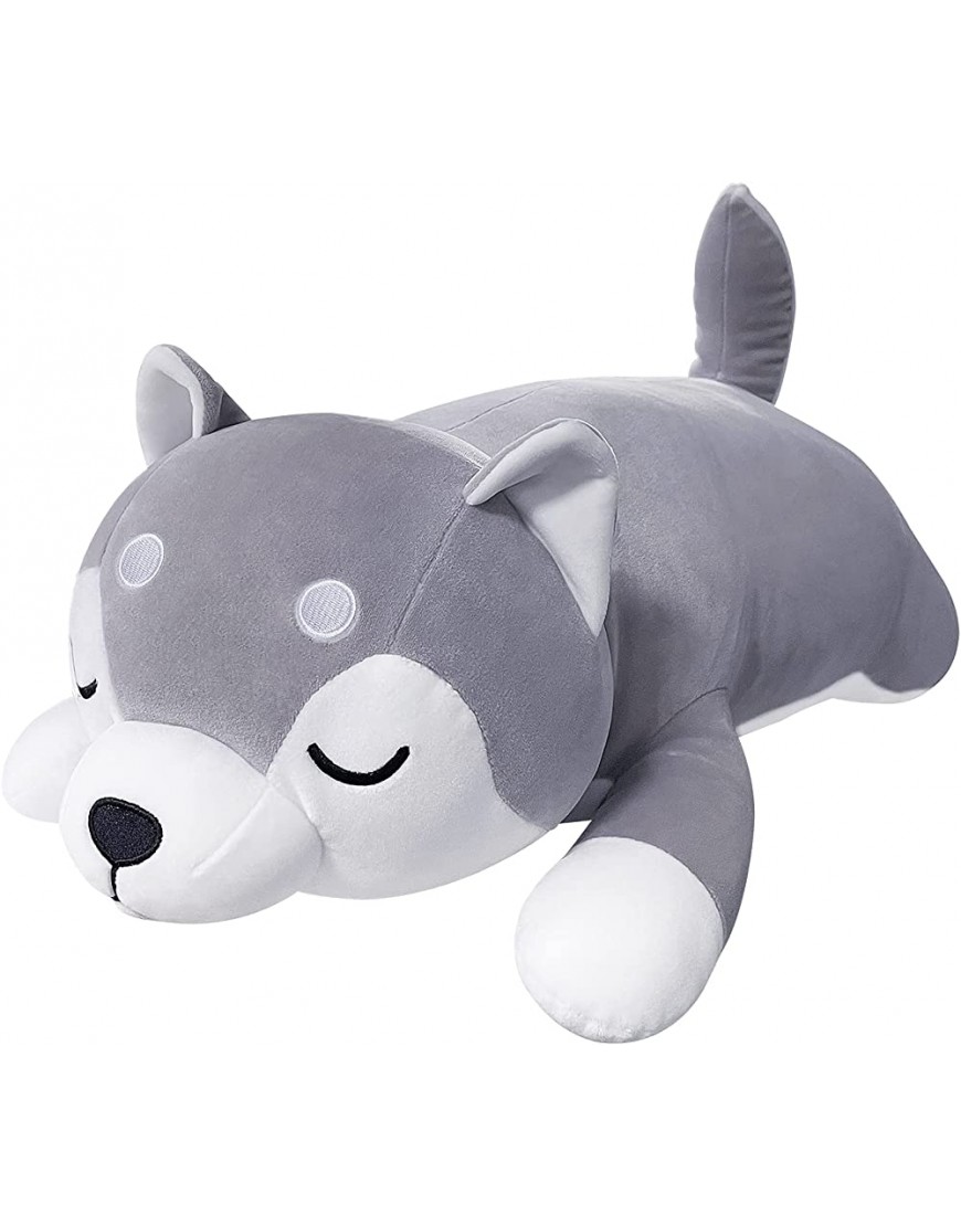 Husky Stuffed Animal Throw Pillow Huskies Anime Body Pillow Kawaii Plush Stuff Animal Big Plushie Stuffed Dog Squishy Pillow Gifts for Boys Girls 30" - BMMHL2MR8