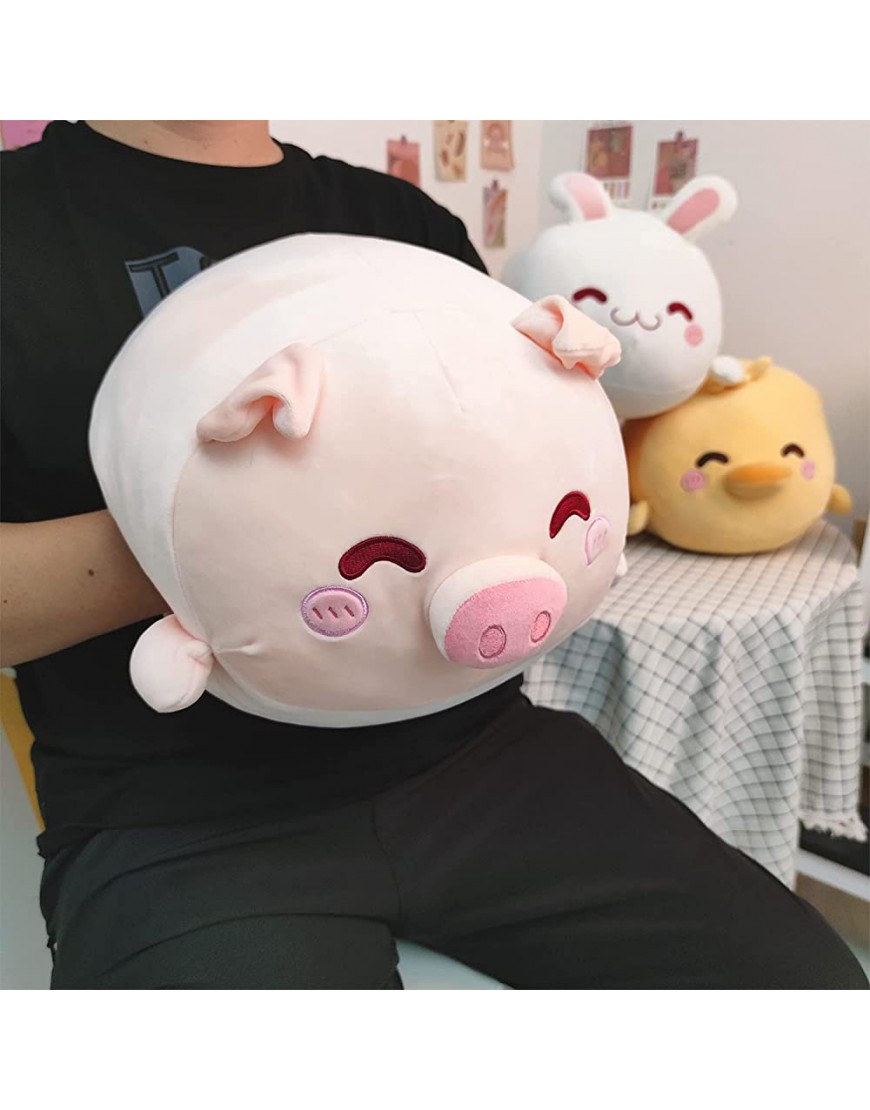Pig Stuffed Animal Plush Hugging Pillow: Soft Cute Toy Gift at Birthday Squishy Anime Marshmallow Fluffy Kawaii Plushie for Kids Boys Girls Adults - B9N8CGNY5