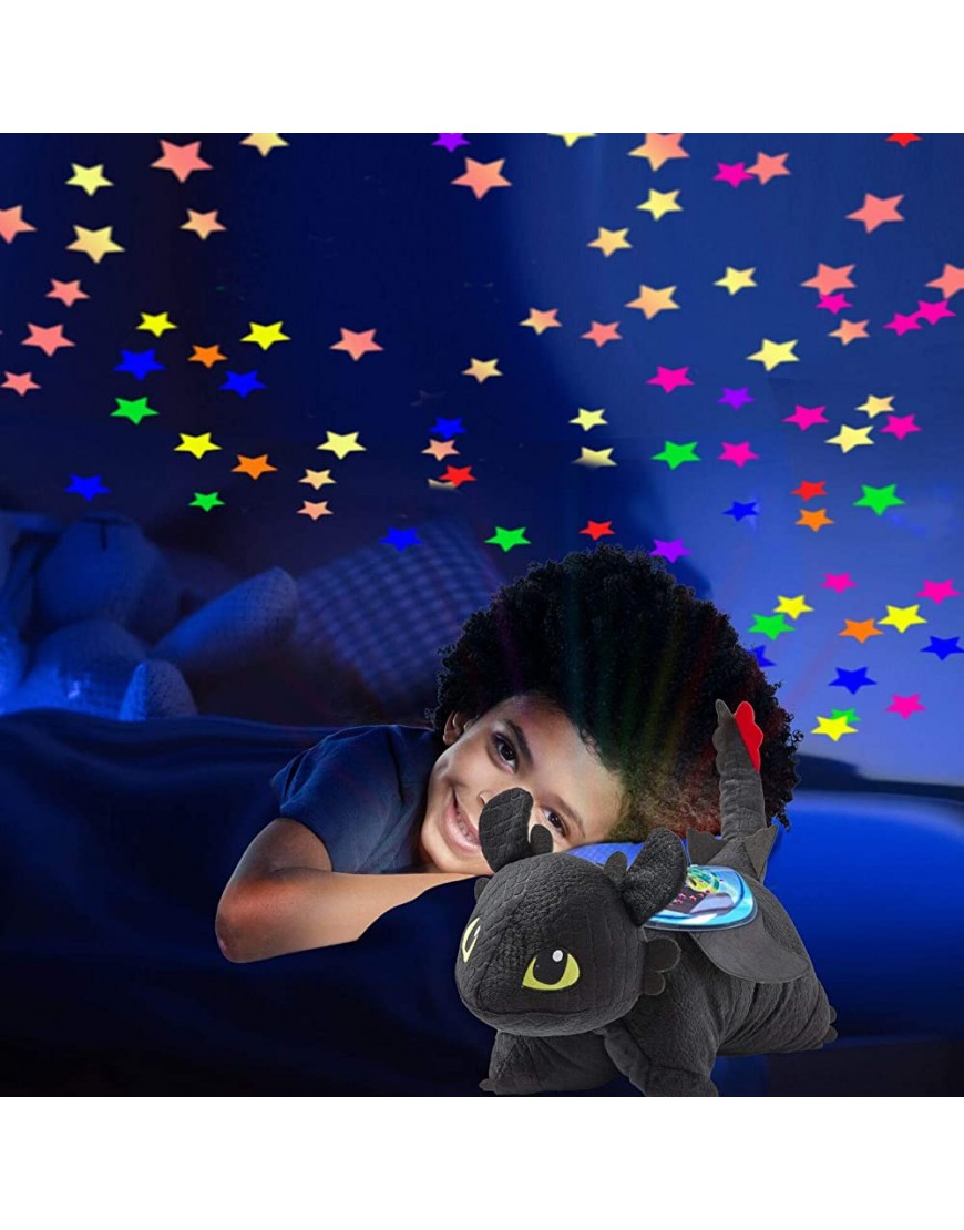 Pillow Pets NBC Universal How to Train Your Dragon Toothless Sleeptime Lite 11 Stuffed Animal Plush Toy Rainbow - B18T889UB