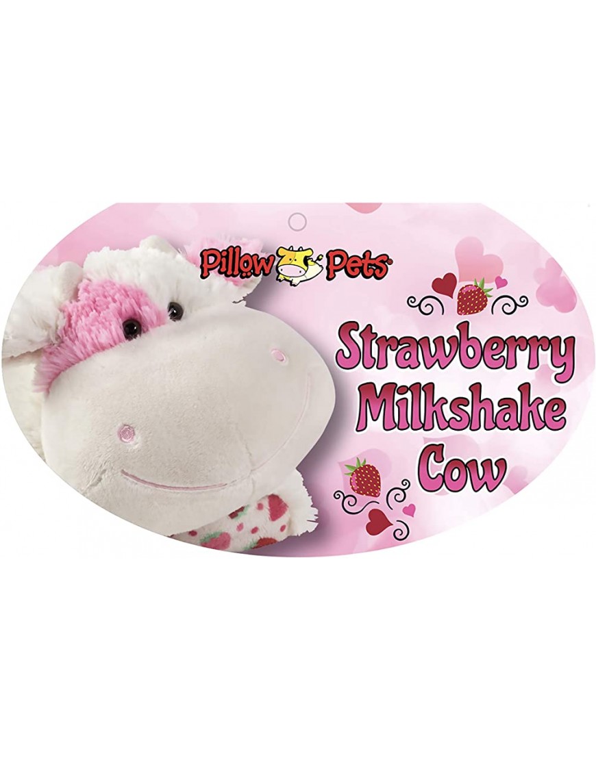 Pillow Pets Sweet Scented Strawberry Cow Stuffed Animal Plush Toy - BZQVOWAYM