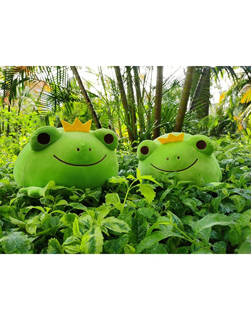 ROCHEMON Cute Frog Plush Stuffed Animal,Soft Frog Plushie Hugging Pillow Frog Plushie Toy Gift for Kids Toddlers Grils Boys Children Green Frog 14 inch - BZW05MX32
