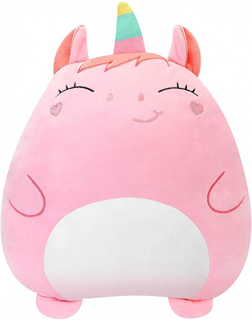 Stuffed Animal Plush Toy 16" Pink Cute Cartoon Pillow Soft Lumbar Back Cushion Decorative Pillows Animal Shape for Children - B4J4EBB2Z