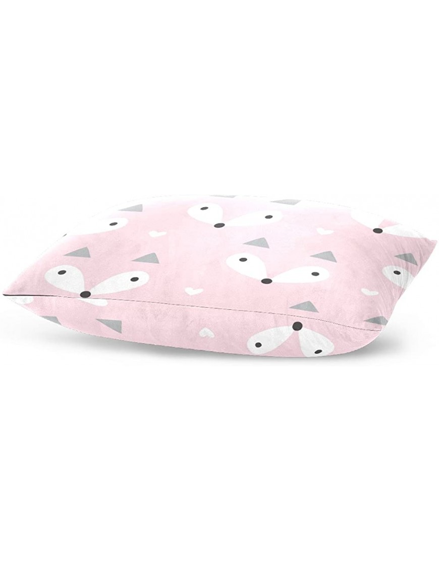 ALAZA Cooper Girl Pink Cute Fox Pillow Case Sofa Bed Throw Pillow Cover Cotton Zipper 20x30 Inch - BQPENOU5M