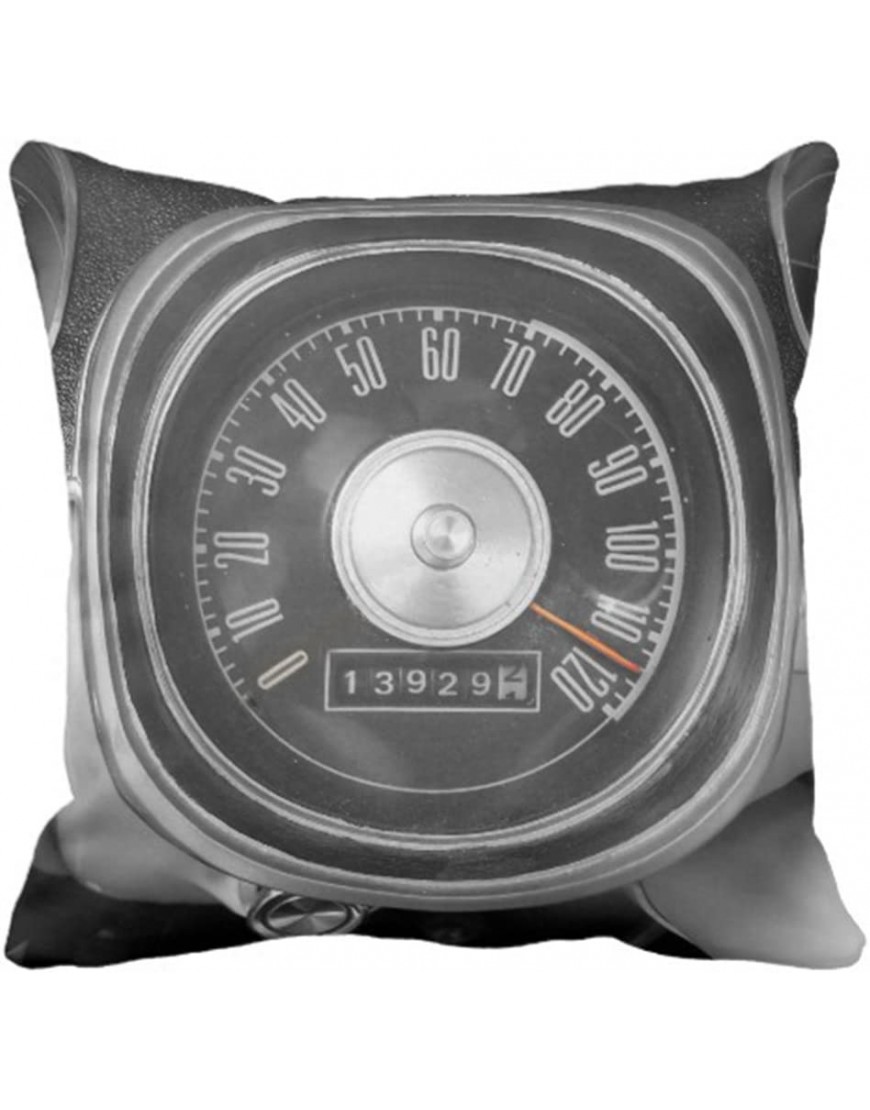 Emvency Throw Pillow Cover Vintage 1967 Muscle Car Speedometer Black Mph Decorative Pillow Case Home Decor Square 20 x 20 Inch Pillowcase - BQOCMISUT
