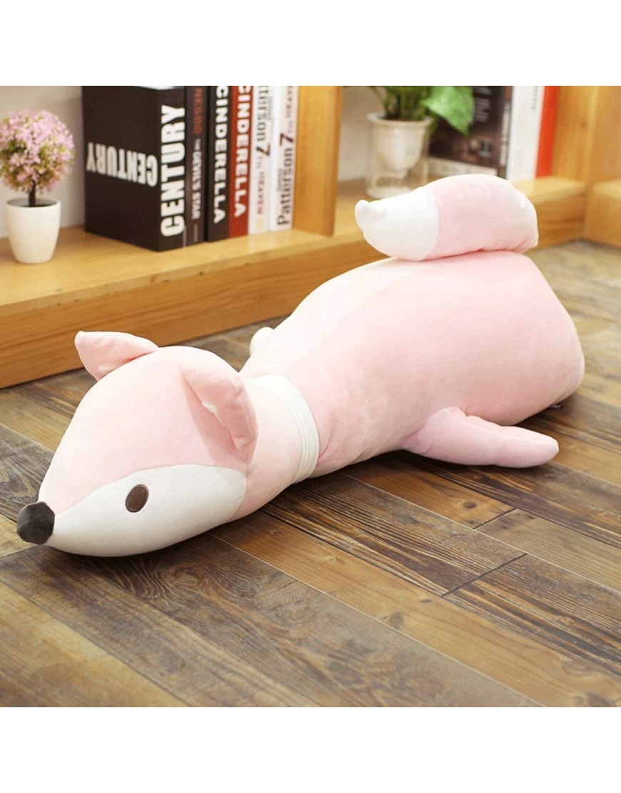 Hold Pillow Fox Plush Toy Doll Pink Oversized Sleeping Doll Bed Cute Girl Birthday Present Color : Pink Size : Size: No. 1-120cm - BWRQY8931