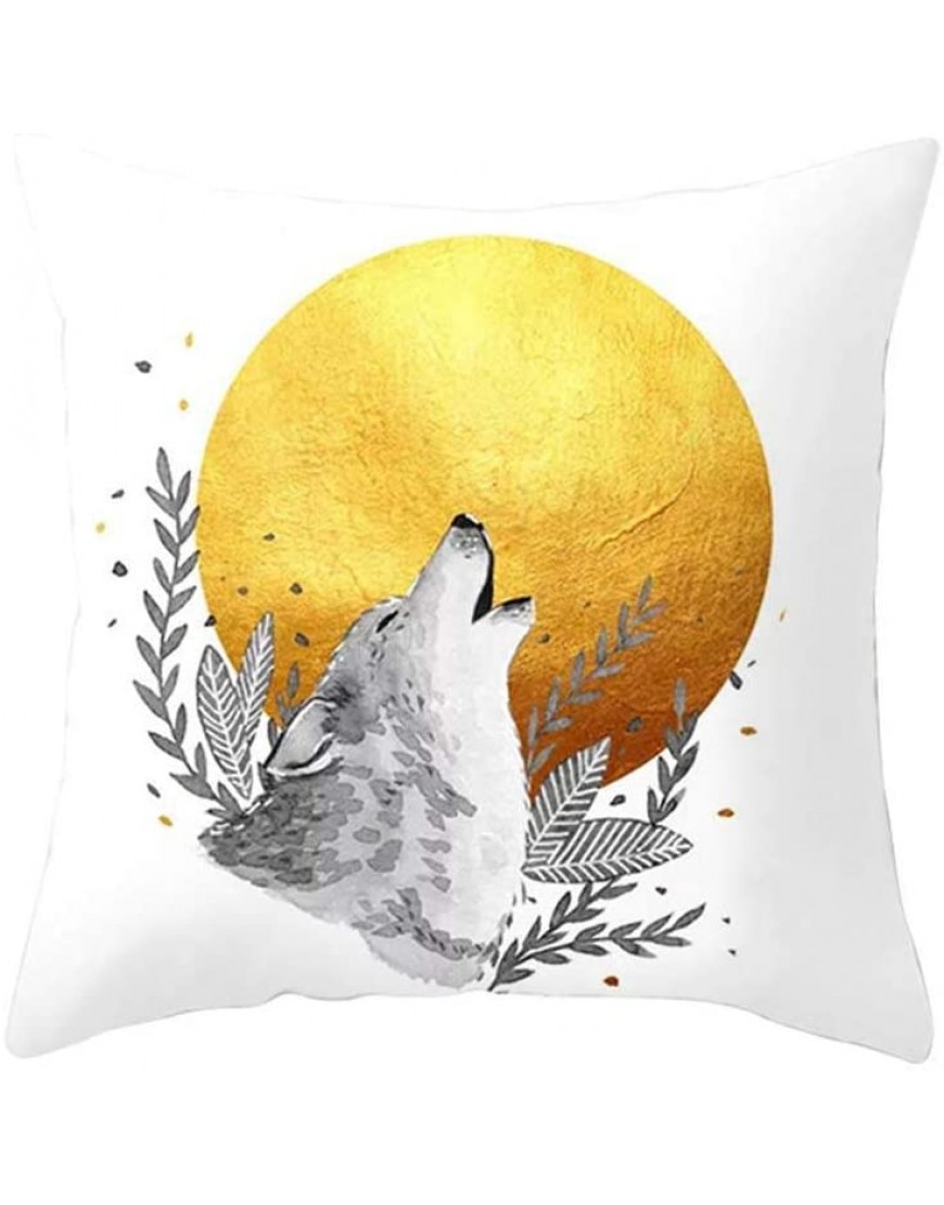 Leono Pillow Cover Yellow Pineapple Leaves Pattern Decorative Pillow Cover 45 x 45cm Cushion Cover Pillowcase for Sofa,Bed - BBPBSIOY9