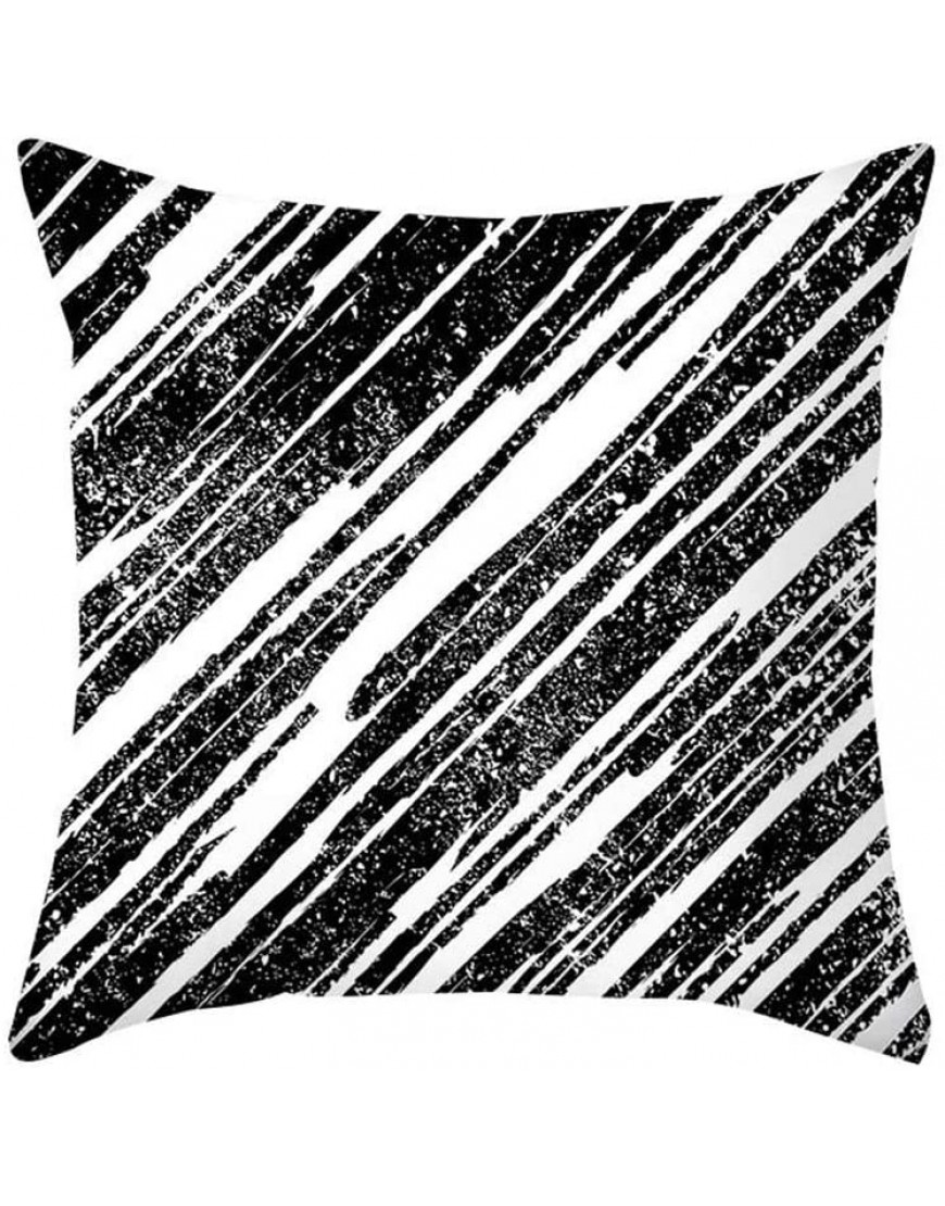 Leono Throw Pillow Covers Black and White Geometric Abstract Pattern Cushion Covers Indoor Pillowcase for Sofa Bedroom Car Decorative Pillow Case - B2SINEJTP