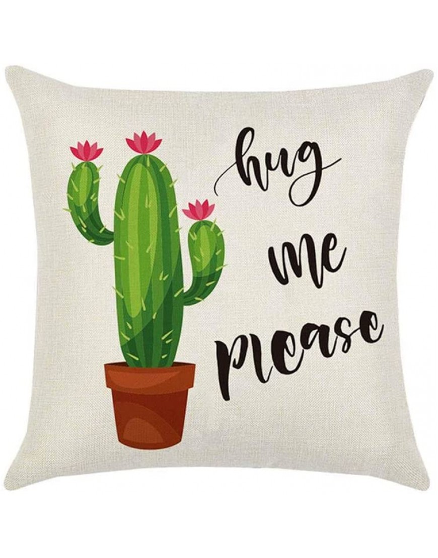 Leono Throw Pillow Covers Cactus Pattern Cushion Covers Indoor Pillowcase for Sofa Bedroom Car Decorative Pillow Case - BNCRL87S6