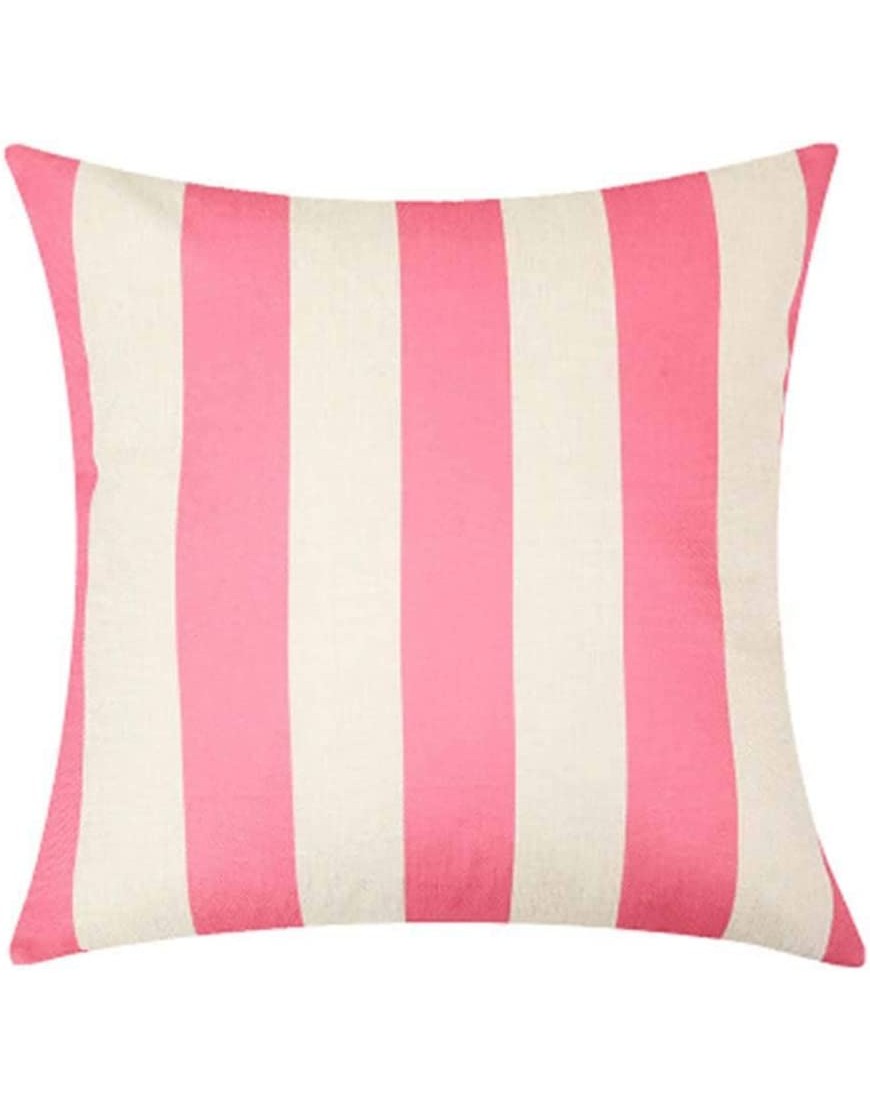 Leono Throw Pillow Covers Linen Minimalistic Color Stripe Pattern Cushion Covers Indoor Pillowcase for Sofa Bedroom Car Decorative Pillow Case - B8Q0VUYGX
