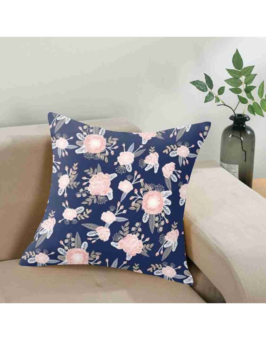 shenz Hand Painted Flowers and Plants Cushion Cover Pillowcase 45X45Cm Feels Like Peach Skin Abstract Cartoon Plant Coast Shell Pillowcase Home Sofa Decorative Pillowcase - B8FH8QJS5