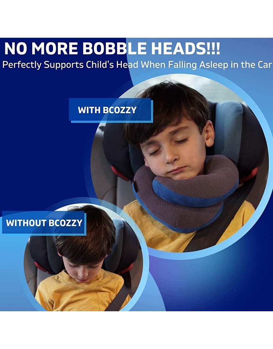 BCOZZY Kids Chin Supporting Travel Pillow for 3-7 Y O -Stops The Head from Falling Forward– Comfortable Road Trip Essential. Soft Washable Small Size Pink - BKA22DZKQ