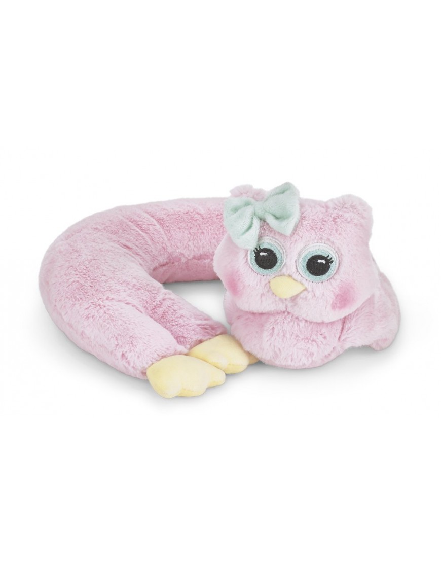 Bearington Baby Lil' Hoots Kids Plush Owl Travel Neck Pillow - BSYPV9IJR