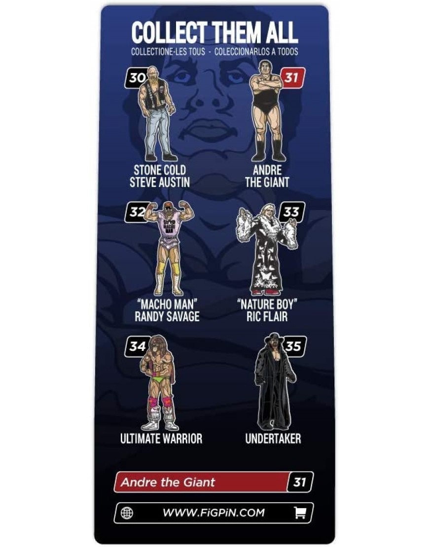 FiGPiN WWE Legends: Andre The Giant Collectible Pin with Premium Display Case - BPCQEKR9L