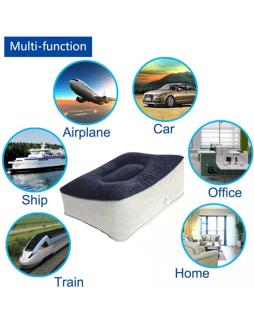 OhhGo Air Foot Rest Pillow Inflatable Footrest Cushion Travel Accessory - BQWVJDZDF