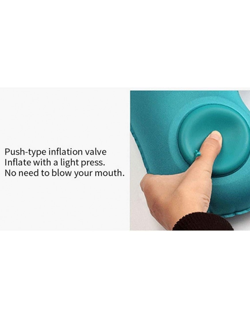 Zhenmu home Inflatable U-Shaped Pillow for Men and Women Inflatable Neck Pillow Outdoor Travel Pillow Automatic Inflatable Pillow Color : Green - BJBBYBIIB