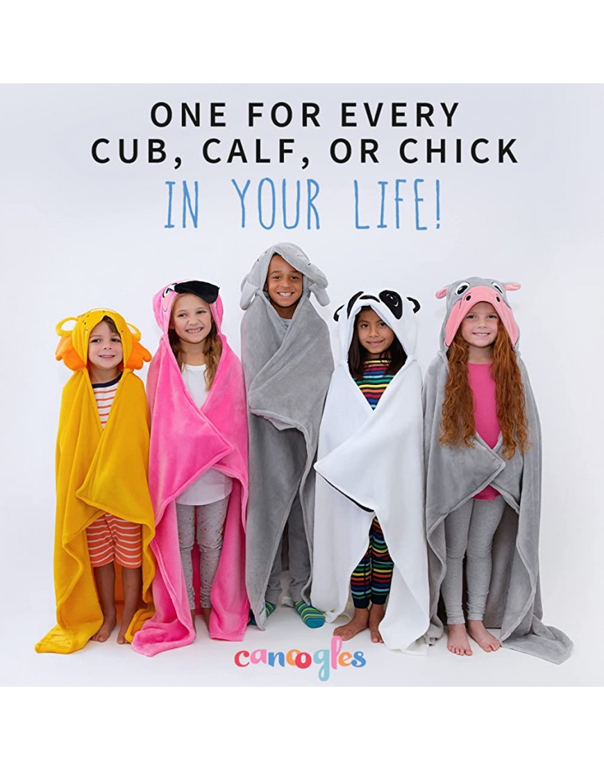 Canoogles Panda Wearable Hooded Blanket for Kids Blanket Hoodie Soft Cozy Hooded Fleece Blanket Machine Washable 40 H x 50 W One Size - BFN0WAV0H