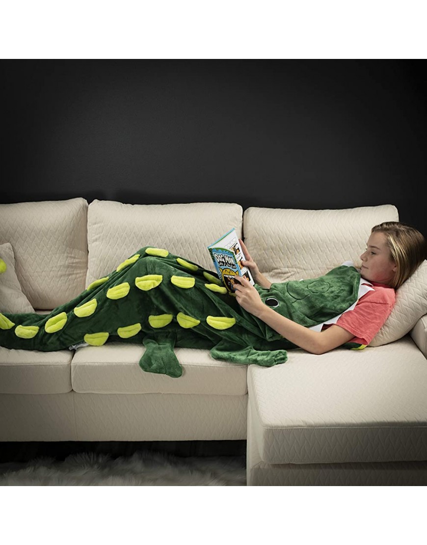 Cozy Crocodile Animal Tail Blanket for Kids Soft and Comfortable Kids Sleeping Bag Sleep Sacks Blankets for Movie Night Sleepovers Camping and More Fits Boys and Girls Ages 3 13 Years - BKQGJNV0B