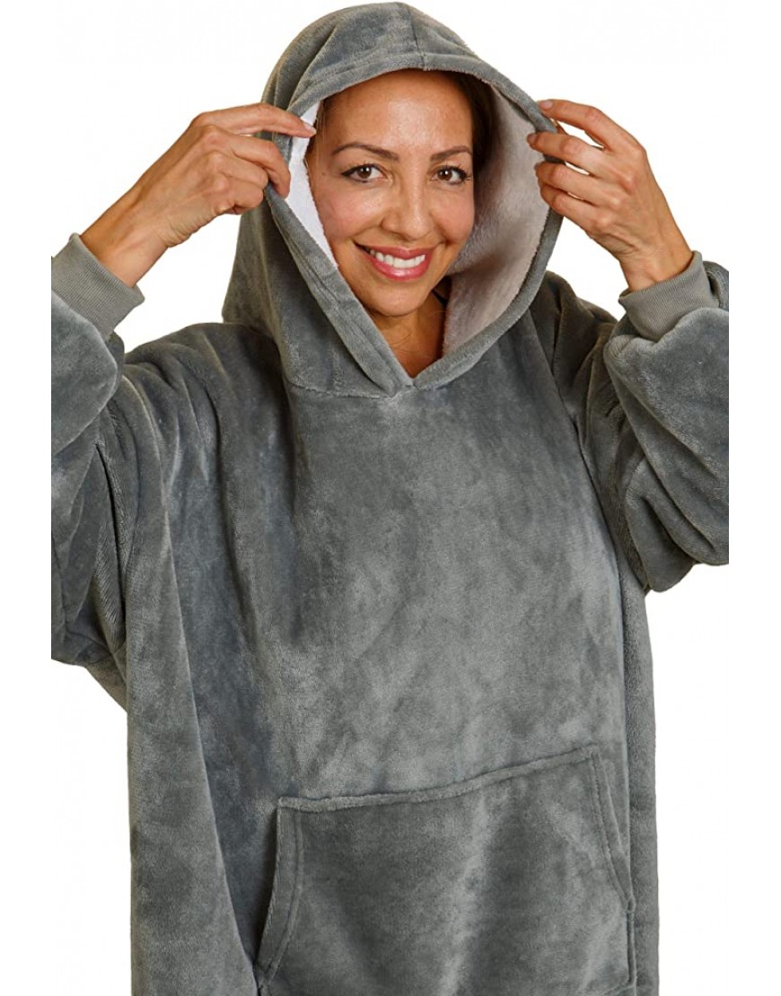 Ethicked Oversized Hoodie Blanket for Women Men & Kids snuggle blanket hoodie with Large Pocket Cozy & Breathable Sweater - BYOAHAODK