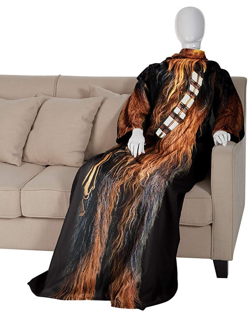Northwest Disney Star Wars Being Chewie Adult Soft Throw Blanket with Sleeves 48 x 71 Multi Color,1DSW024000003RET - B4EY4RRJ8