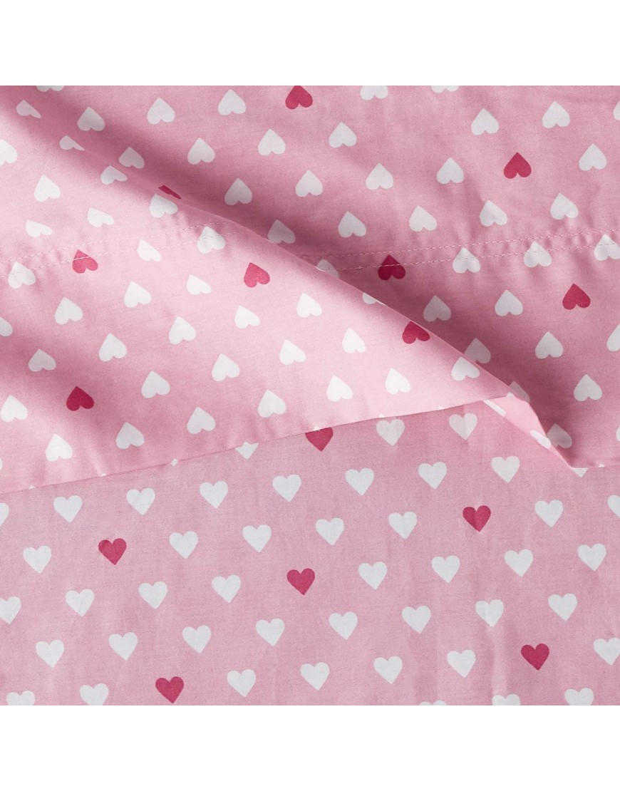 Basics Kids 100% Cotton Durable Super Soft Sheet Set Full Hearts - BL63HONSC