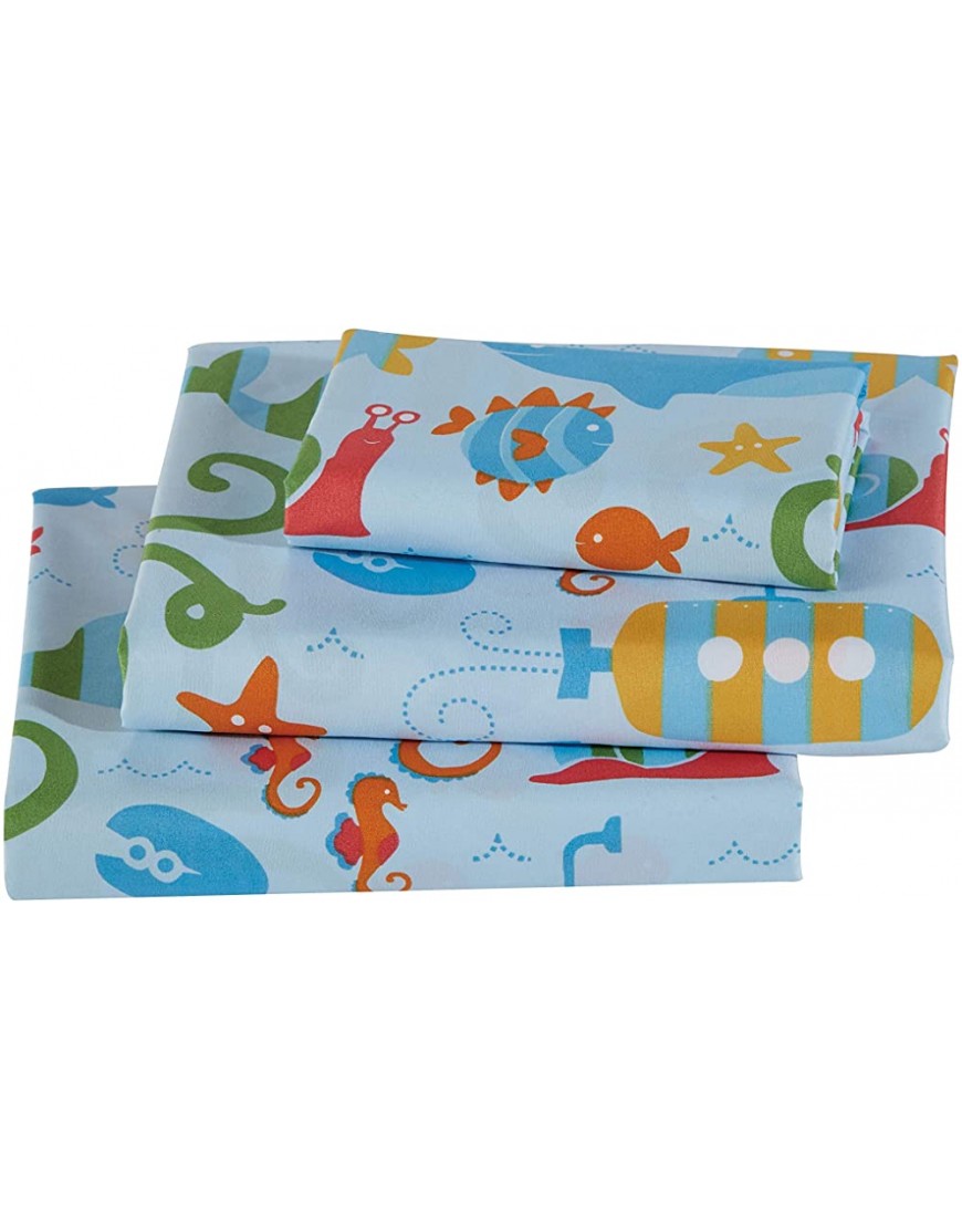 Better Home Style Multicolor Under The Sea Life Whales Fish Seahorse Sea Stars Octopus Lobster Kids Boys Teens 4 Piece Sheet Set Includes Pillowcases Flat and Fitted Sheets # Octopus Full - BN2IIRUAM