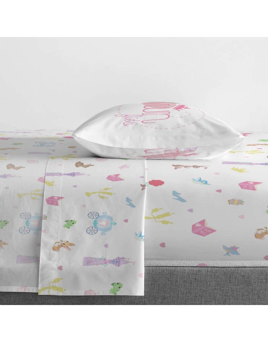 Jay Franco Disney Princess Paper Cut Twin Sheet Set 3 Piece Set Super Soft and Cozy Kid’s Bedding Fade Resistant Microfiber Sheets Official Disney Product - BK3C2D6FG