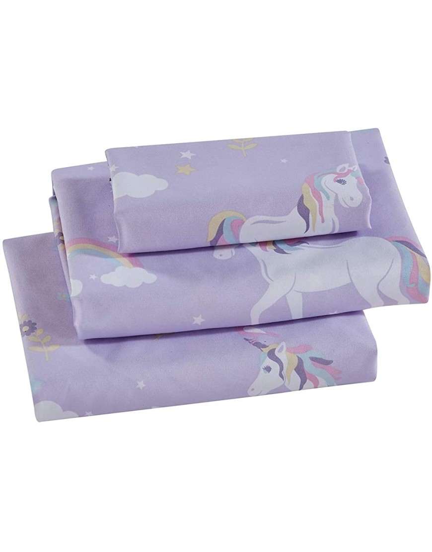 Linen Plus Sheet Set Kids Teens Unicorn Bird Star Flower Cloud Lilac Purple Pink Yellow White New # Lilac Unicorn Twin - BBWV3ERTF