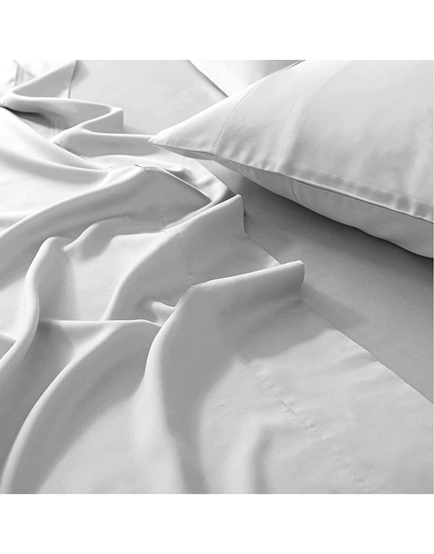 Organic 100% Cotton Percale Sheets 4 Piece Bed Sheet Set Lightweight Cool Eco-Friendly Sheets Fits Mattress 18'' Deep Pocket Bedding Sheets for Girls & Boys Full Size White by Purity Home - BO4O49BSW
