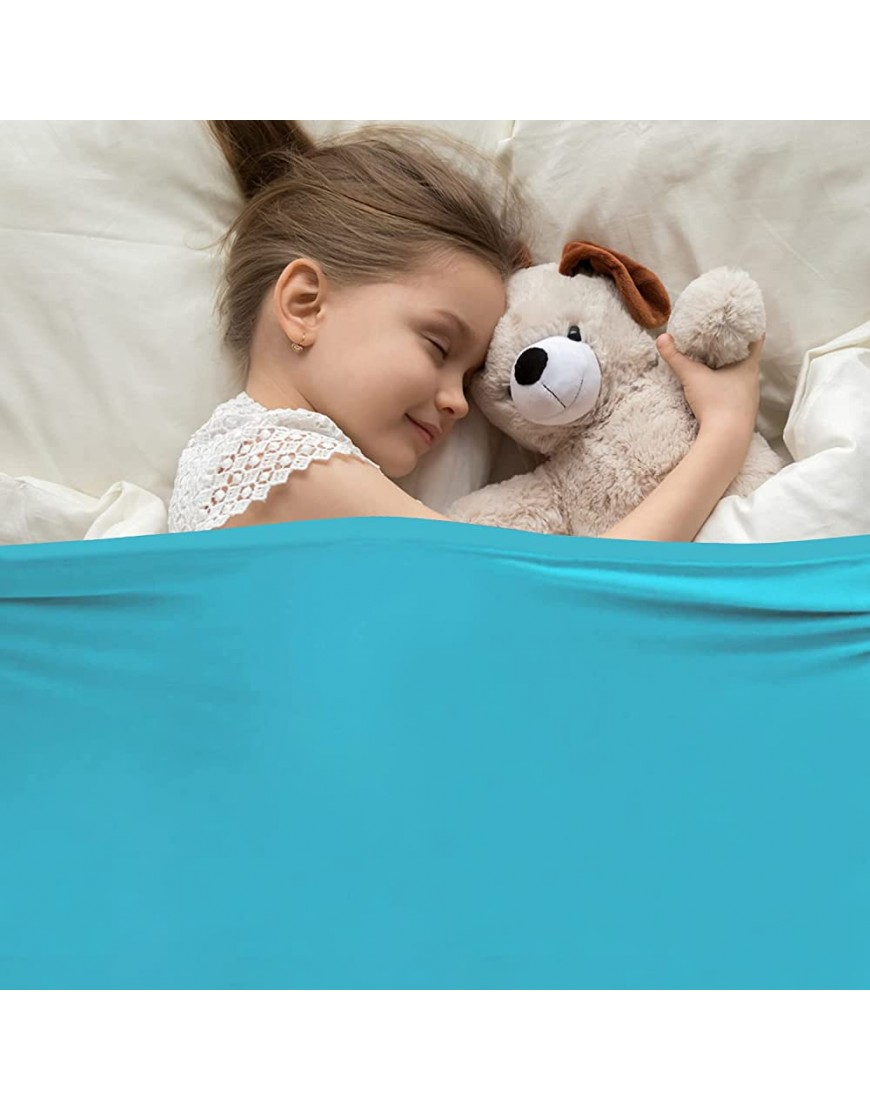 Galagee Sensory Compression Bed Sheet for Kids with Mesh Wash Bag Comfortable,Stretchy,Breathable Compression Sheet Help with Autism,ADHD,SDP,Sensory Processing Disorder Full Size,Turquoise - BL1VJE35W