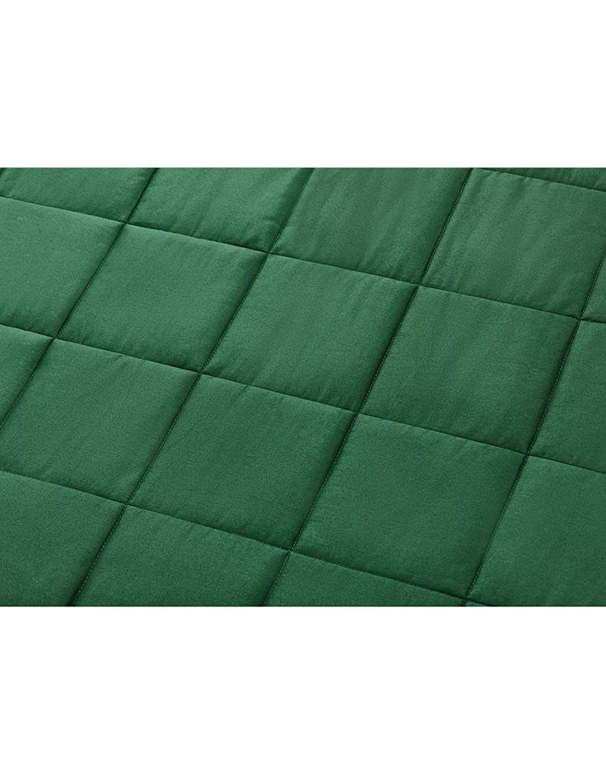 Kids Weighted Blanket | 40''x60'',10lbs | for Child Between 80-125 lbs | Premium Cotton Material with Glass Beads | Dark Green - BJ0DBGVJF