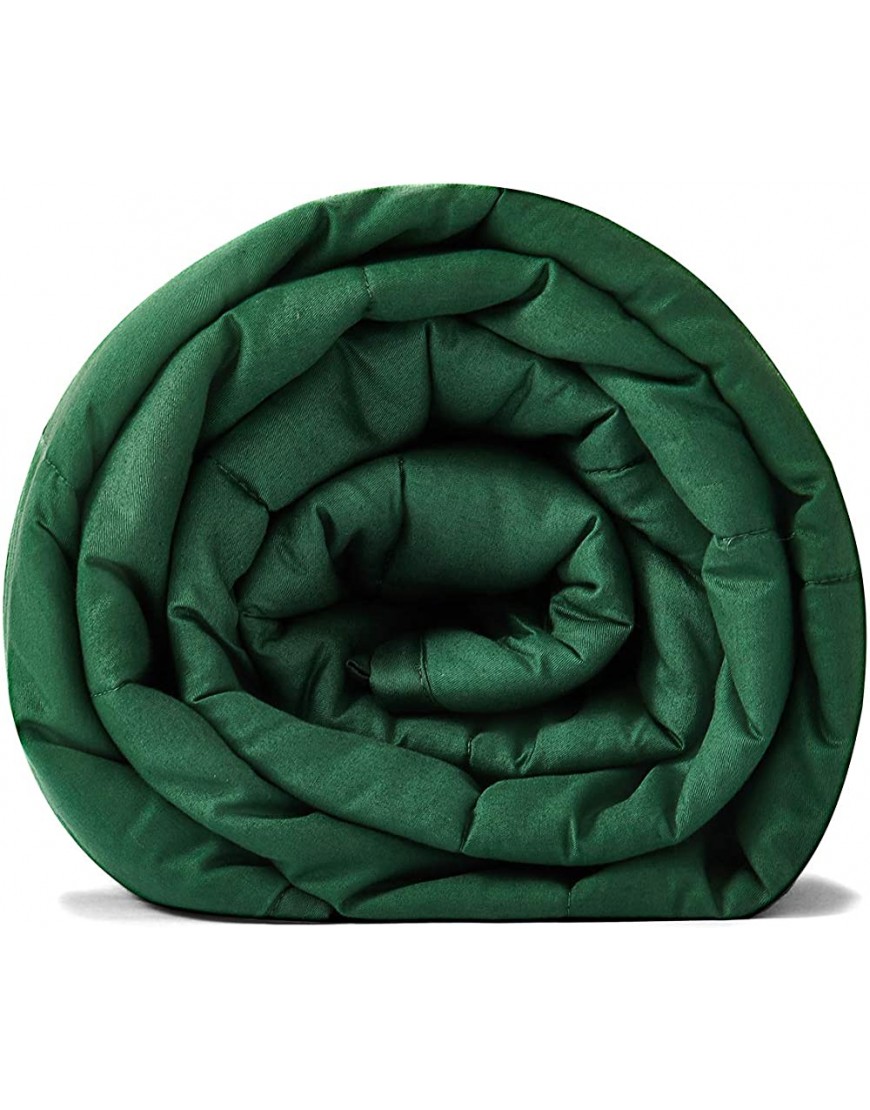 Kids Weighted Blanket | 40''x60'',10lbs | for Child Between 80-125 lbs | Premium Cotton Material with Glass Beads | Dark Green - B9V9TOJXU