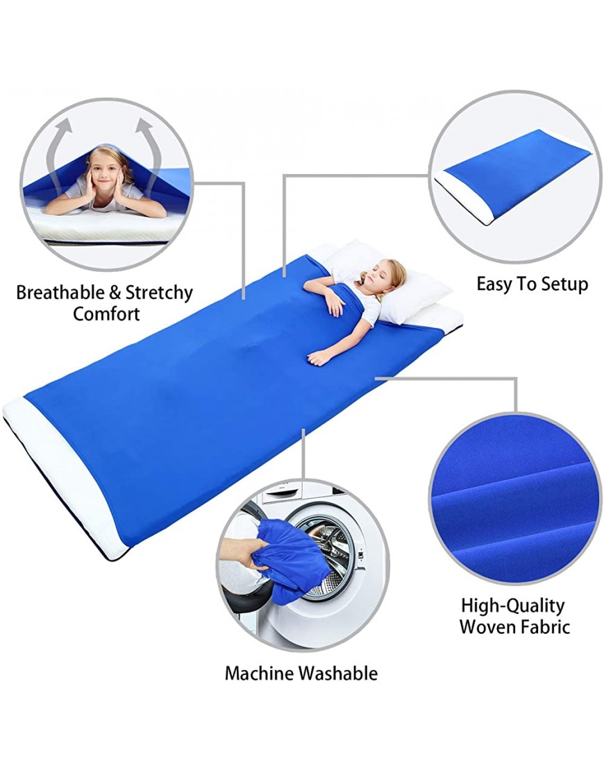 LAYOER Sensory Bed Sheet for Kids Compression Adjustable Breathable Stretchy Alternative to Weighted Blankets Relaxing Comfortable SleepingFull - BH8MDIZQR