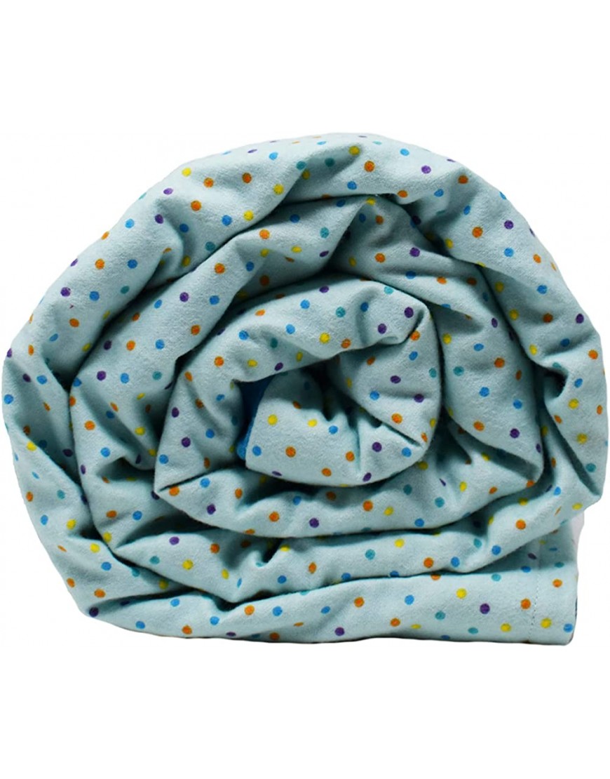 Melissa's Weighted Blankets Made in The USA 7lbs Child Size Sprinkles Teal 12 Varieties of Fleece and Flannel Combinations 27 Different Size and Weight Options Small 48 x30'' - BQAYM3MJK