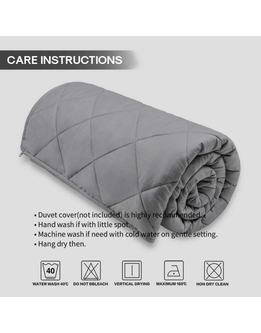 WarmHug Weighted Blanket for Kids 7 lbs Cooling Heavy Blanket 40 x 60 inches with Cooling Glass Beads Twin Full Size - BUA2Z93M8