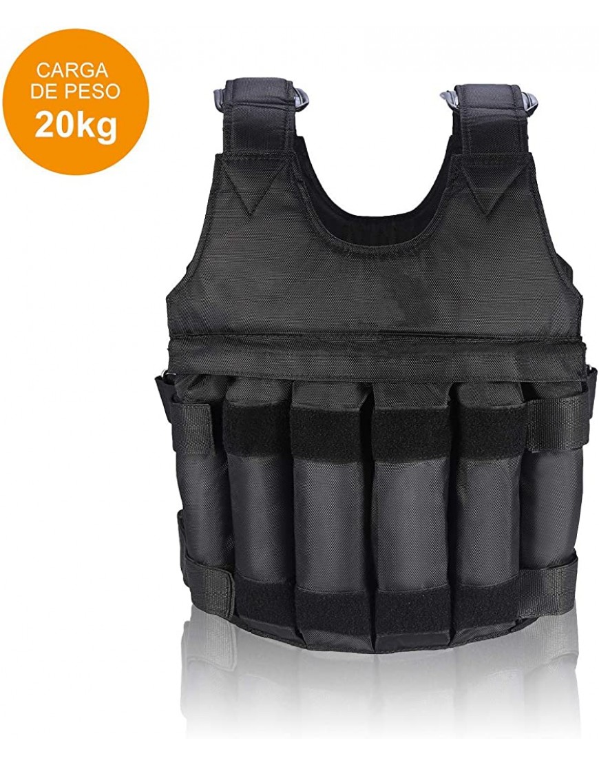 Weighted Vest Adjustable Maximum Load 20kg Exercise Training Waistcoat Gym Weight Loss Fitness Training Jacket Weightloading Vest - B0RB57SWN